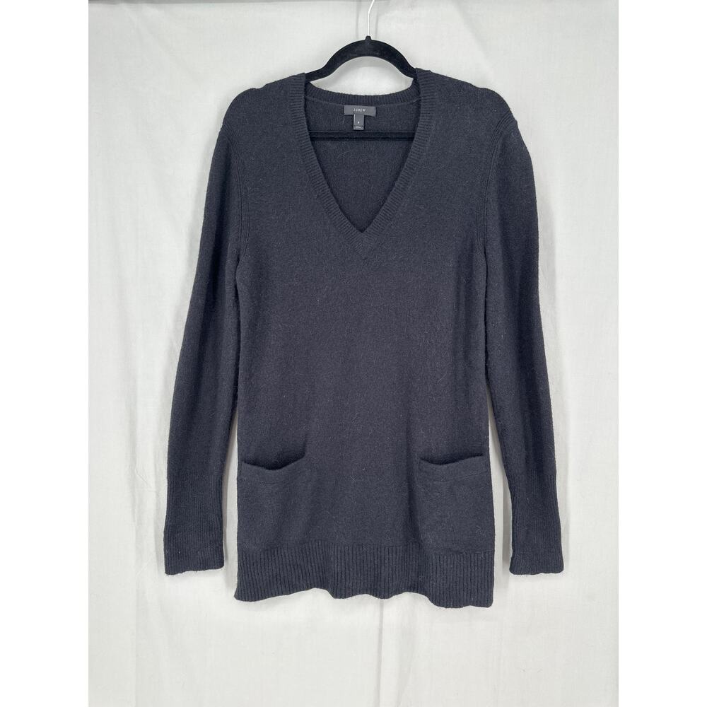 J Crew Sweater Women Small Black Merino Wool Alpaca Tunic Long Soft Cozy Capsule - Picture 5 of 7